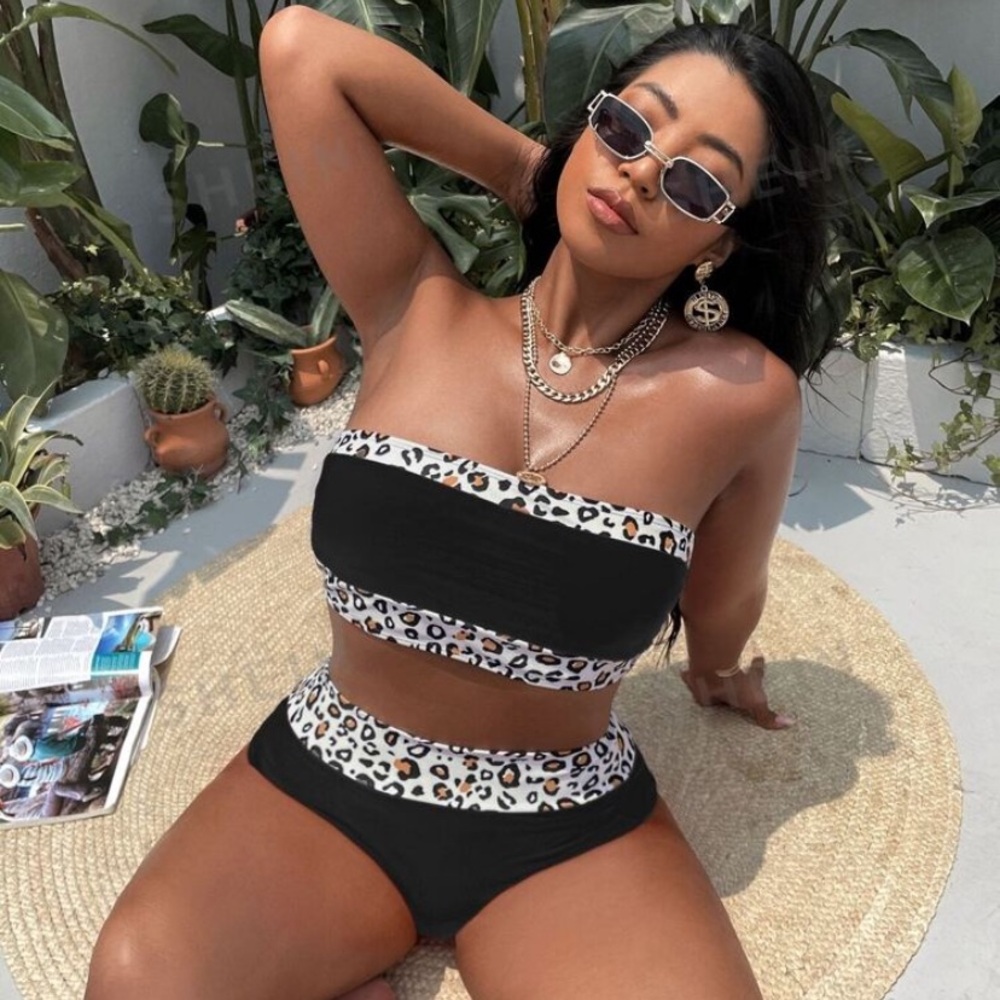 SHEIN Leopard Two-Piece